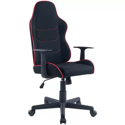 Кресло игровое Helmi HL-S09 Red line, ткань черный/красный
