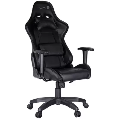 Кресло игровое Helmi HL-G09 Control, экокожа черный, 2 подушки