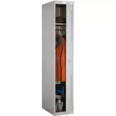 Шкаф металлический для раздевалок антивандальный NOBILIS NLH-01, 1900*360*590, светло-серый