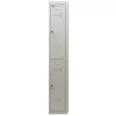 Шкаф металлический для раздевалок усиленный ПРАКТИК ML 02-30 доп. модуль, 1830*300*500, серый