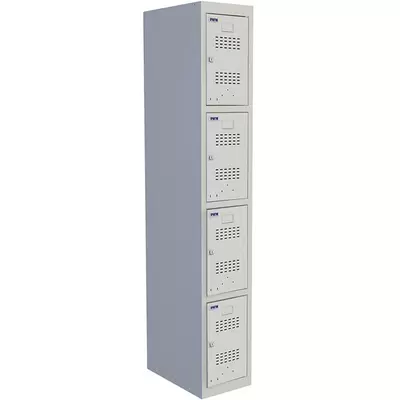 Шкаф металлический для раздевалок усиленный ПРАКТИК ML 14-30, 1830*300*500, серый
