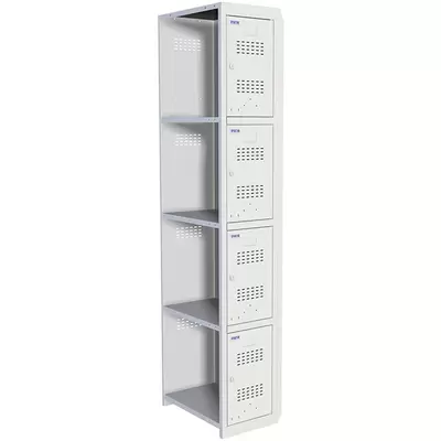 Шкаф металлический для раздевалок усиленный ПРАКТИК ML 04-30 доп. модуль, 1830*300*500, серый