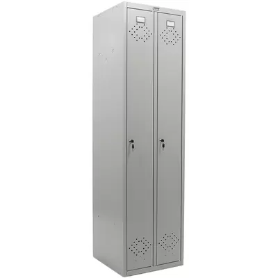 Шкаф металлический для раздевалок ПРАКТИК Стандарт LS 21-50, 1830х500х500, серый
