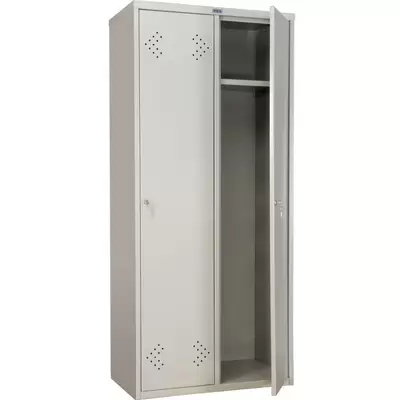 Шкаф медицинский для одежды ПРАКТИК МД LS(LE)-21-80, 1830*813*500, серый