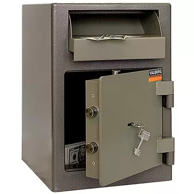 Сейф депозитный VALBERG ASD-19, 489х342х381мм, ключ, коричневый
