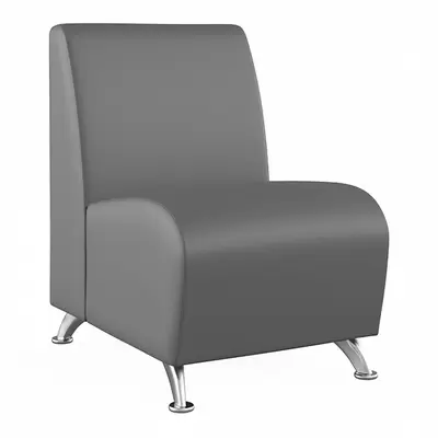 Кресло ИНТЕР хром 520х700х780, экокожа Domus antracite