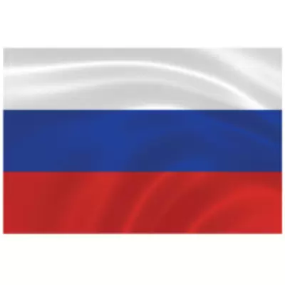Флаг РФ 90х135см, пакет с европодвесом