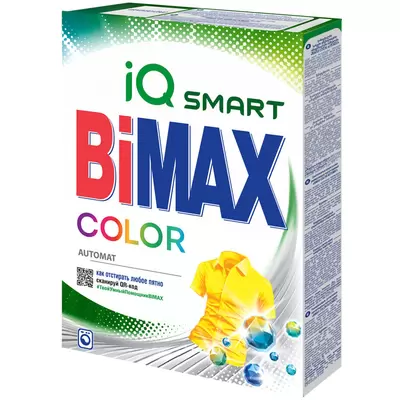 Порошок стиральный автомат BiMAX 400 г колор