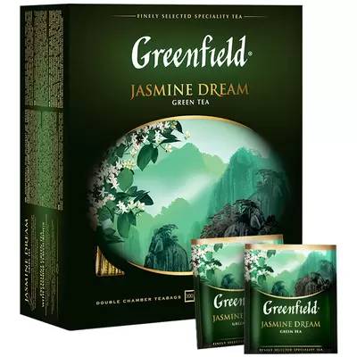 Чай GREENFIELD Jasmin Dream 100 пак/пач., зеленый