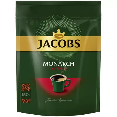 Кофе растворимый JACOBS MONARCH 150г, пакет