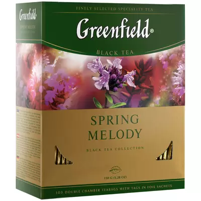 Чай GREENFIELD Spring Melody 100пак/пач. с ароматом мяты и чабреца