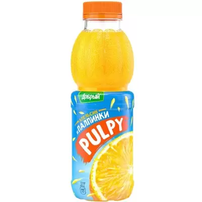 Напиток сокосодержащий ДОБРЫЙ ПАЛПИ Апельсин 0.45л ПЭТ