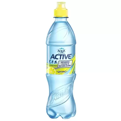 Вода питьевая AQUA MINERALE Active негазированная, цитрус, 0,5л ПЭТ