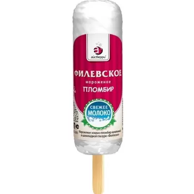 Мороженое ФИЛЕВСКОЕ Эскимо, пломбир в шоколадной глазури 80гр