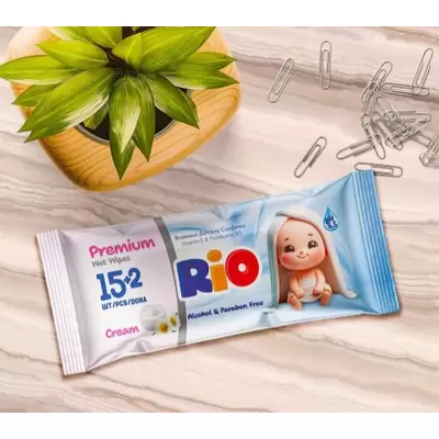 Салфетки влажные RIO Baby Premium 17шт/уп