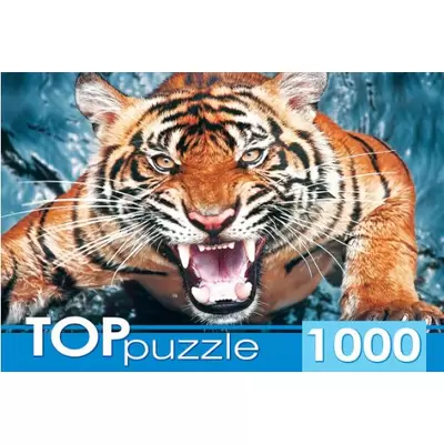 Пазлы 1000 элементов TOPPUZZLE. ГРОЗНЫЙ ТИГР