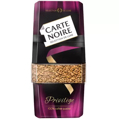 Кофе растворимый Carte Noire "Privilège", сублимированный с добавлением молотого, стеклянная банка,