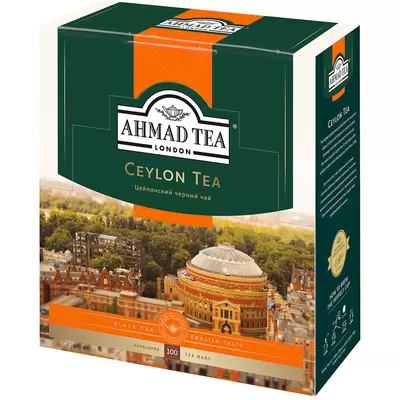 Чай Ahmad Tea "Цейлонский", черный, 100 фольг. пакетиков по 2г