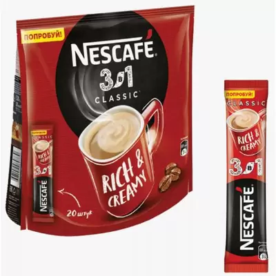 Напиток кофейный NESCAFE Classic 3в1 20 пакетиков, 290г