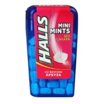 Драже HALLS Mini Mints Арбуз без сахара, 12,5г