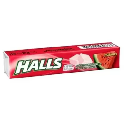 Конфета жевательная HALLS Fresh Chewy Арбуз 47г