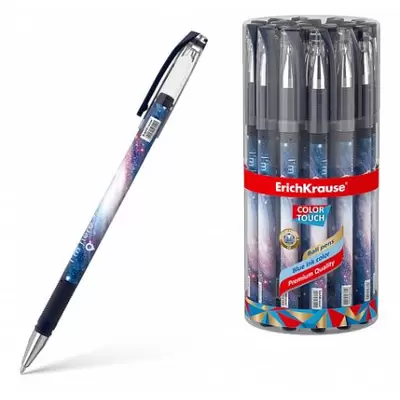 Ручка шариковая ERICH KRAUSE ColorTouch Space 0,7мм, корпус рисунок, синий