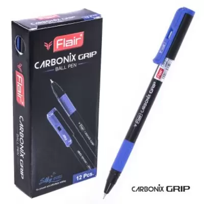 Ручка шариковая FLAIR CARBONIX GRIP, 0,7 мм, корпус пластик, синий