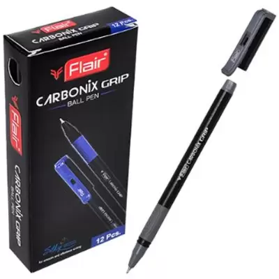 Ручка шариковая FLAIR CARBONIX GRIP, 0,7 мм, корпус пластик, черный