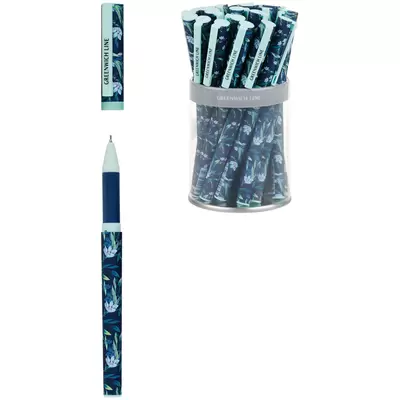 Ручка шариковая GREENWICH LINE.Blue flowers 0,7мм, софт-тач, синий