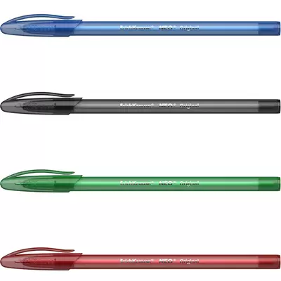 Ручка шариковая ErichKrause® Neo® Original, цвет чернил: синий, черный, красный, зеленый (в пакете п