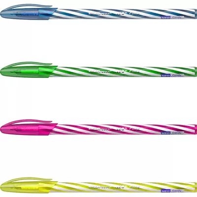 Ручка шариковая ErichKrause® Neo® Candy, цвет чернил синий (в пакете по 4 шт.)
