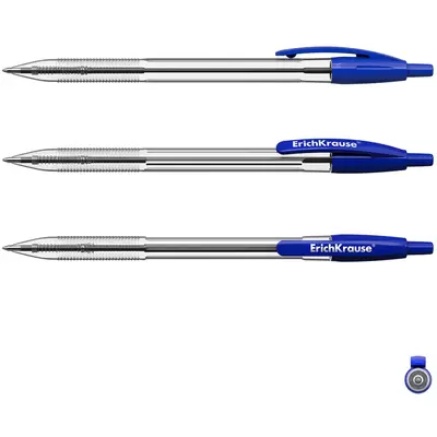Ручка шариковая автоматическая ErichKrause® R-301 Classic Matic 1.0, цвет чернил синий (в пакете по