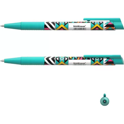 Ручка шариковая автоматическая ErichKrause® ColorTouch® Ornament, цвет чернил синий (в тубусе по 24