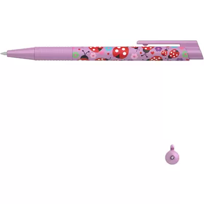 Ручка шариковая автоматическая ErichKrause® ColorTouch® Ladybug, цвет чернил синий (в тубусе по 24 ш