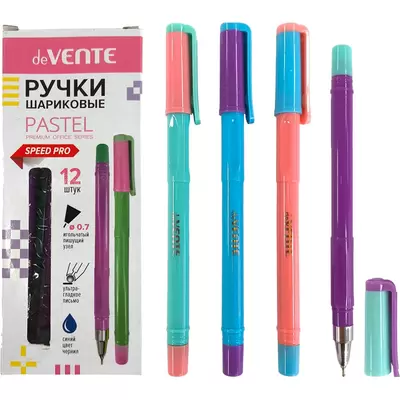 Ручка шариковая deVENTE Pastel 0,7мм корпус пастель ассорти, синий