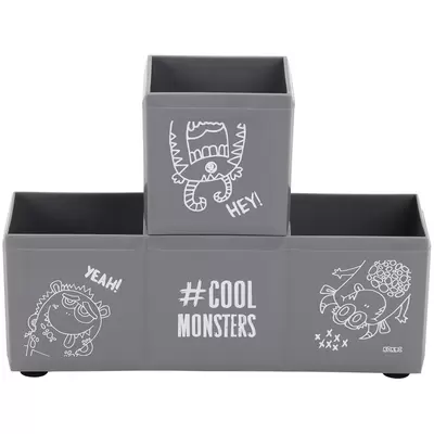Подставка для канцелярских принадлежностей КОКОС.Cool Monsters, пластиковая