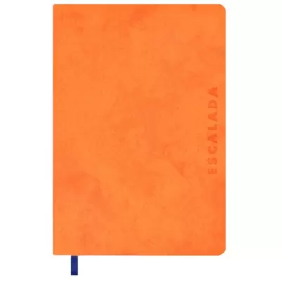 Записная книжка 96л А6 ДЖИНС ДЕЛАВЭ, блинтовое тиснение, комбинированные материалы, оранжевый
