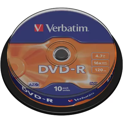 Диск DVD-R VERBATIM 4,7Gb 16x СВ10