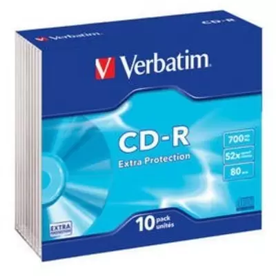 Диск CD-R VERBATIM 700Mb 52х Slim Case