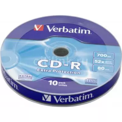 Диск CD-R VERBATIM 700Mb 52х CB10