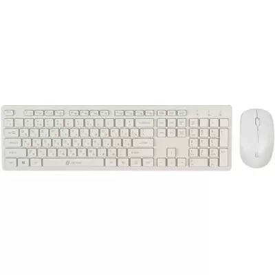 Комплект (клавиатура+мышь) OKLICK 240M, USB, беспроводной, белый