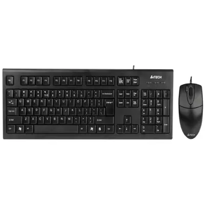 Комплект (клавиатура+мышь) A4 KR-8520D, USB, проводной, черный