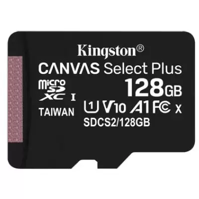 Карта памяти microSDXC UHS-I U1 Kingston Canvas Select Plus 128 ГБ, 100 МБ/с, Class 10