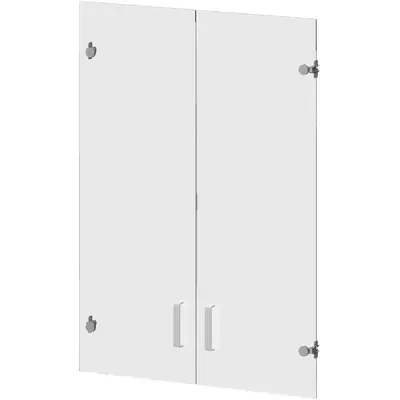 Дверь стеклянная СМАРТ СМД-58.С.Ф, 748х4х1148, прозрачный/белый