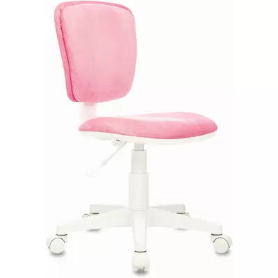 Кресло CH-W204NX/VELV36, ткань вельвет розовый/пластик белый