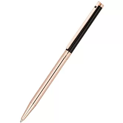 Ручка шариковая DELUCCI Mille 1мм корпус черный с золотом, синий