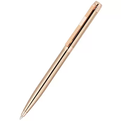 Ручка шариковая DELUCCI Semplice 1мм корпус медь/розовое золото, синий