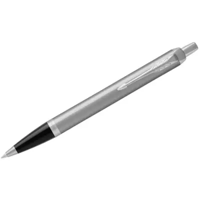 Ручка шариковая PARKER IM Essential Stainless Steel CT 1,0мм, корпус стальной, синий