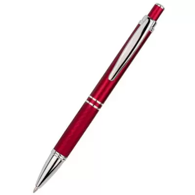 Ручка шариковая CROCUS, корпус красный, пластиковый футляр, синий