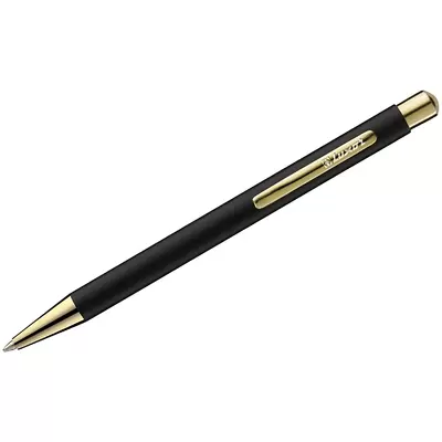 Ручка шариковая LUXOR Nova 1,0мм, корпус черный/золото, кнопочный механизм, синий